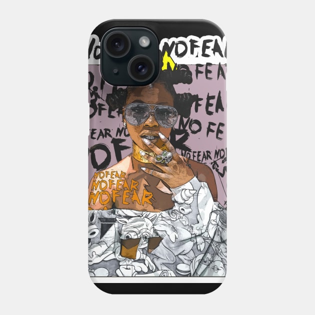 Bantu No Fear Strong Black Woman Phone Case by Glass Table Designs