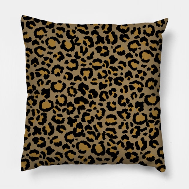 Leopard Pattern in Natural  2 Pillow by ButterflyInTheAttic