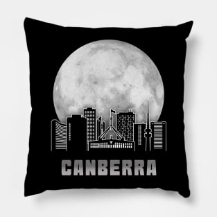 Canberra Australia Skyline Full Moon Pillow