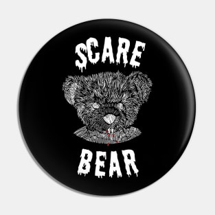 Halloween Scare Bear Horror Pin