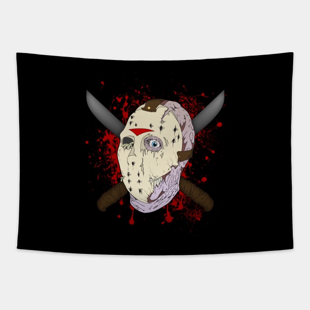 Lake Side Slasher Tapestry by schockgraphics