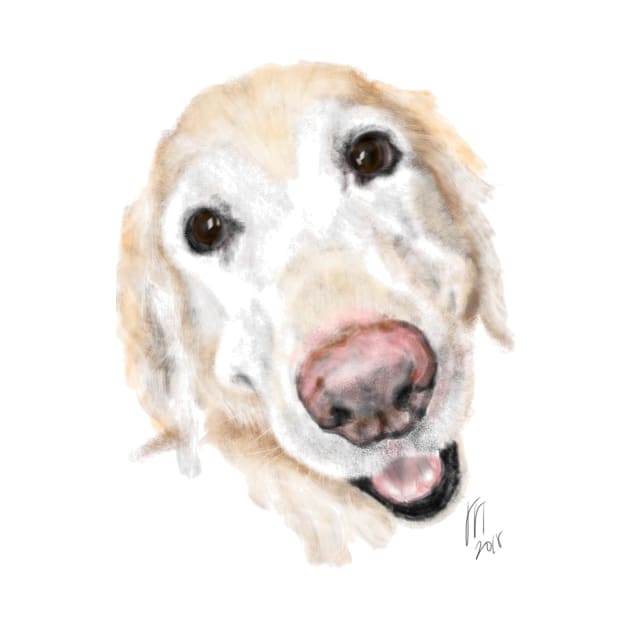 Golden Retriever Smiling by LITDigitalArt