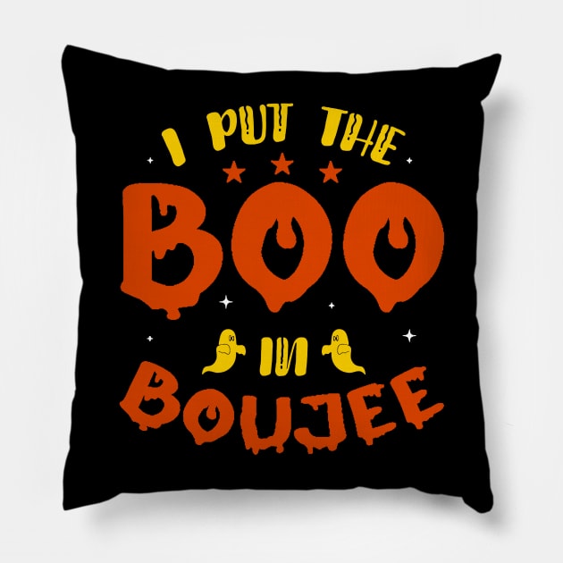 Boujee Halloween Pillow by Blackhearttees