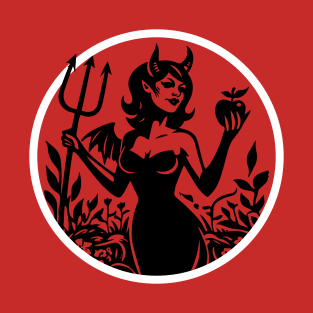 Devil Girl Linocut T-Shirt