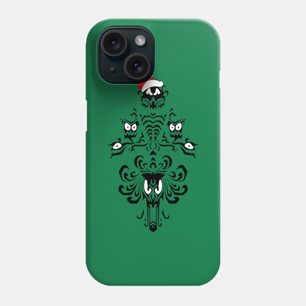 Christmas Haunted Mansion Dark Green Phone Case by FandomTrading