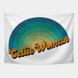 vintage retro Celtic Woman Tapestry