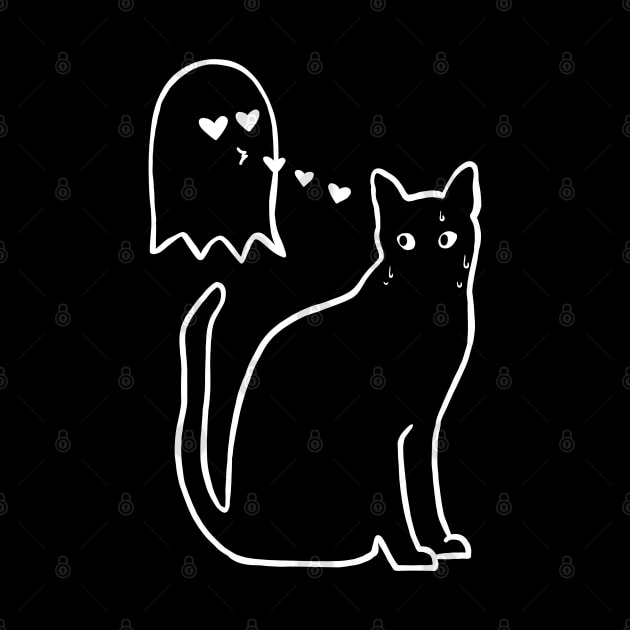 Ghost In Love With Cat | Halloween by Lizzamour