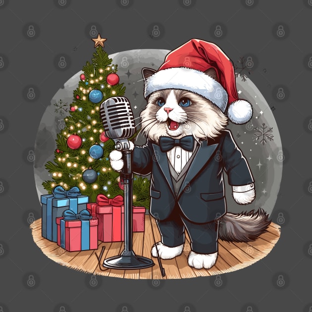 Singing Ragdoll Cat Christmas by Graceful Designs