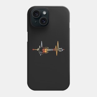 Vintage Retro Heartbeat Guitar Music Lover Phone Case