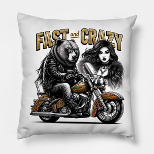 Warrior Woman on Wheels Pillow