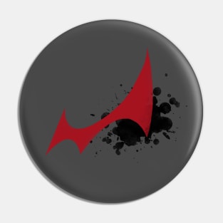 Danganronpa logo splatter red/black Pin