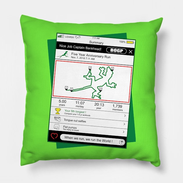 BOGP Lizard Anniversary Pillow by Be Our Guest Podcast