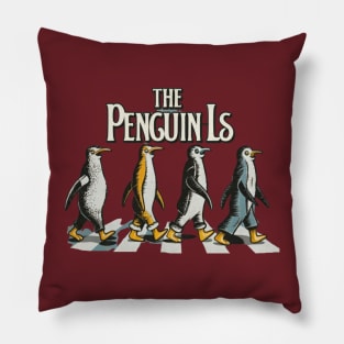 The penguin-Ls - Abbey Road Pillow