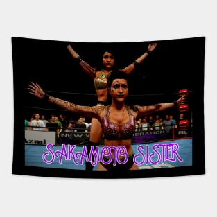 SAKAMOTO SISTER ASPW TAG TEAM WOMENS CHAMPION Tapestry