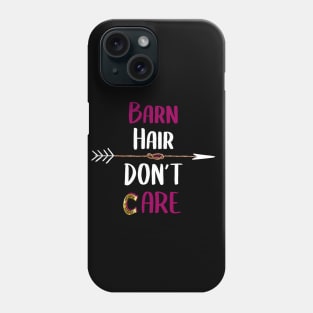 Barn Hair Don't Care Shirt Horse Shirt - Purple Design Phone Case