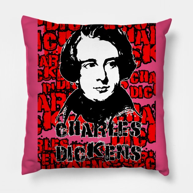 Young Charles Dickens Pillow by Exile Kings 