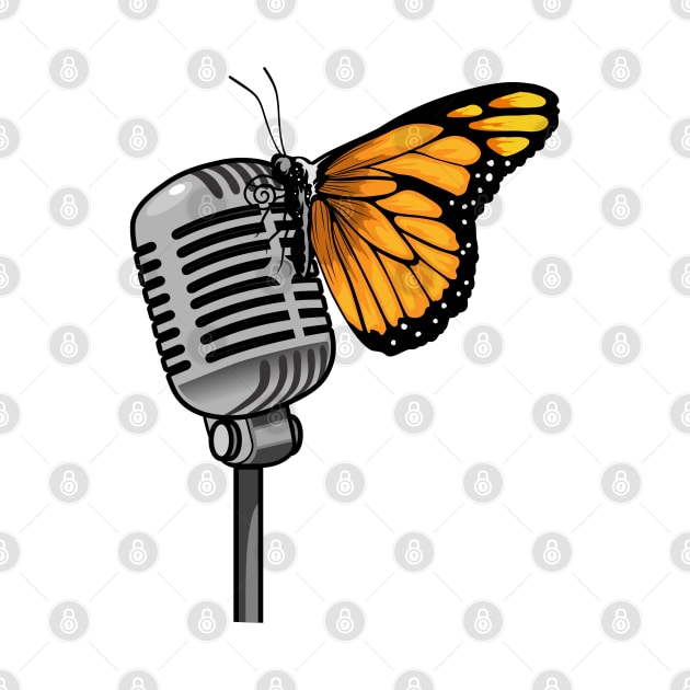 Butterfly Singer Microphone Music by Markus Schnabel