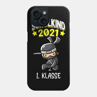 Schulkind 2021 1. Klasse Ninja Einschulung Jungen Phone Case