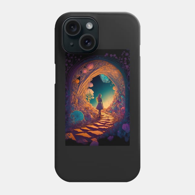 Alice in Wonderland inspired fantasy world Phone Case by Greenbubble