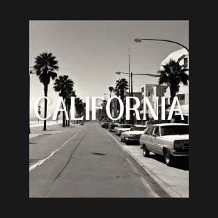 california beach street usa grey filter retro T-Shirt