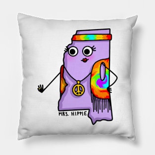 Mrs. Hippie Mississippi Pillow