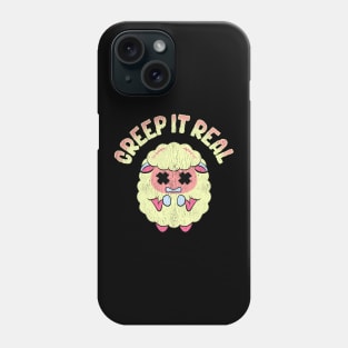 Cute & Funny Creep It Real Creepy Sheep Pun Phone Case