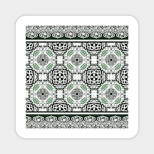 Jade green ornamental design Magnet