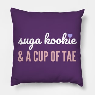 Suga Kookie & A Cup of Tae Pillow