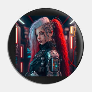 Alluring Cyberpunk Cyborg Pin