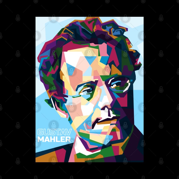 Abstract Popart Gustav Mahler in WPAP by smd90