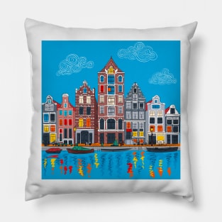 Amsterdam canal and houses Pillow