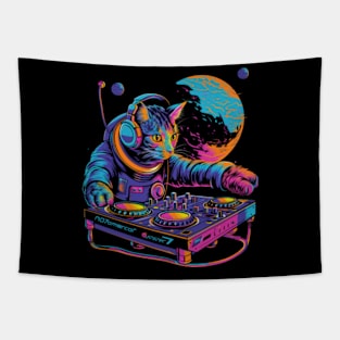 Cat DJ Nights Tapestry