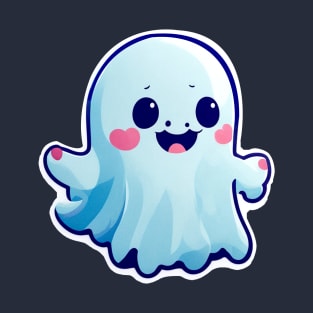 Cute Ghost Sticker T-Shirt