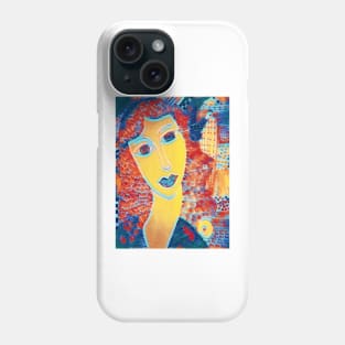 FACE, CURLY HAIR and PET HEN Phone Case