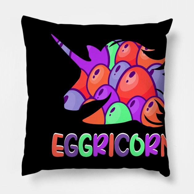 Easter Unicorn Eggricorn Pillow by Ruffeli