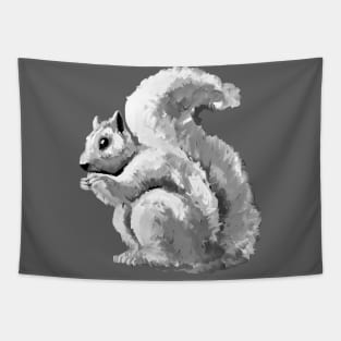 Black and White Squirrel Tapestry