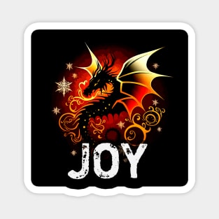 Christmas Dragon Joy Magnet