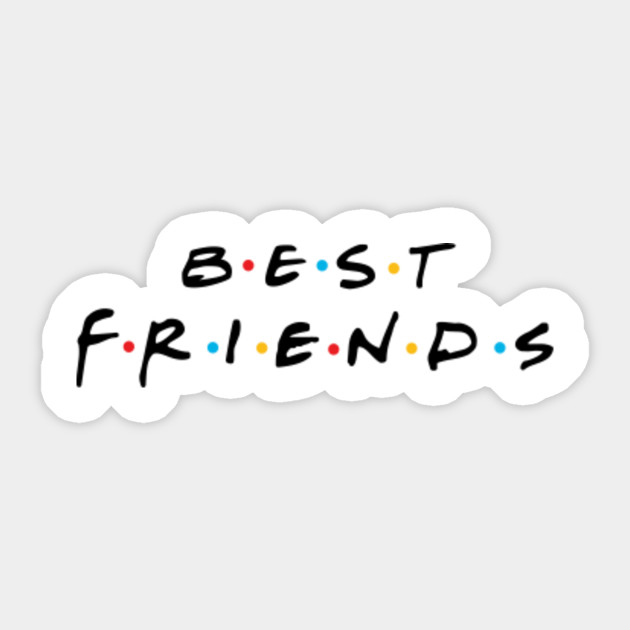 Best Friends For Couple Cool Show Friends Tv Vintage Best Friends Sticker Teepublic Uk