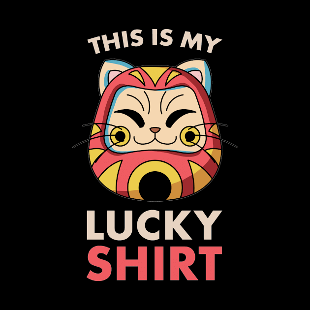 Maneki Neko Cat Lucky Shirt Japanese Daruma Doll by Alex21