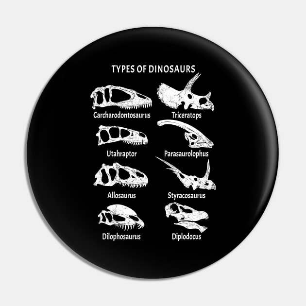 Types of Dinosaurs Table for Kids Pin by NicGrayTees