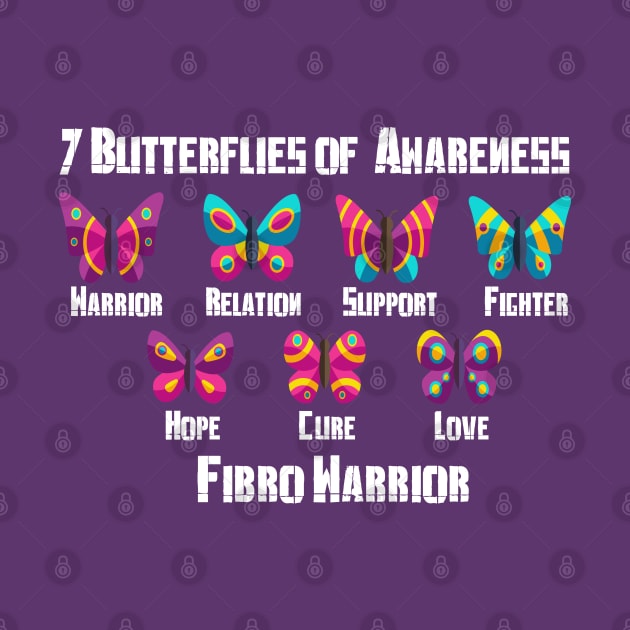 7 Butterflies of Fibromyalgia Awareness by Fibromyalgia Store