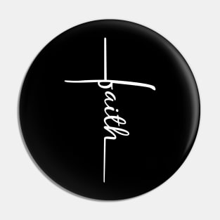 Faith Cross Symbol Shirt, Minimal Christian Spiritual Tee Pin