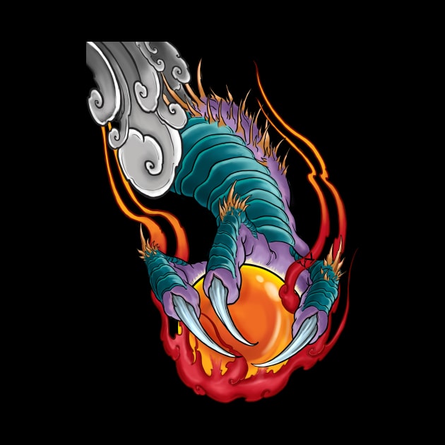 Flaming Dragon Claw with Crystal Ball by Eugenex