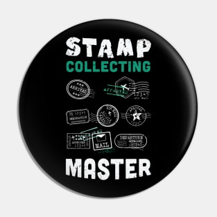 Stamp collecting master design / stamp collecting gift idea / stamps lover present Pin