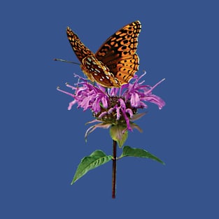 Bee Balm - Fritillary on Lavender Bee Balm T-Shirt