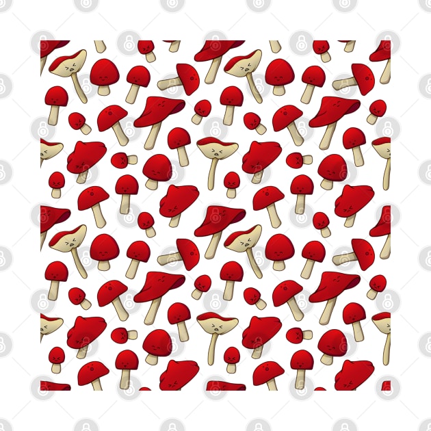 Mushrooms | Pattern | Cute | Red by Wintre2