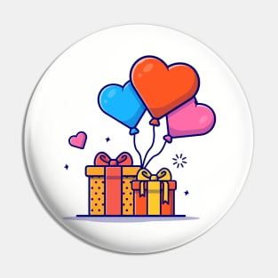 Gift And Balloon Birthday Party Pin