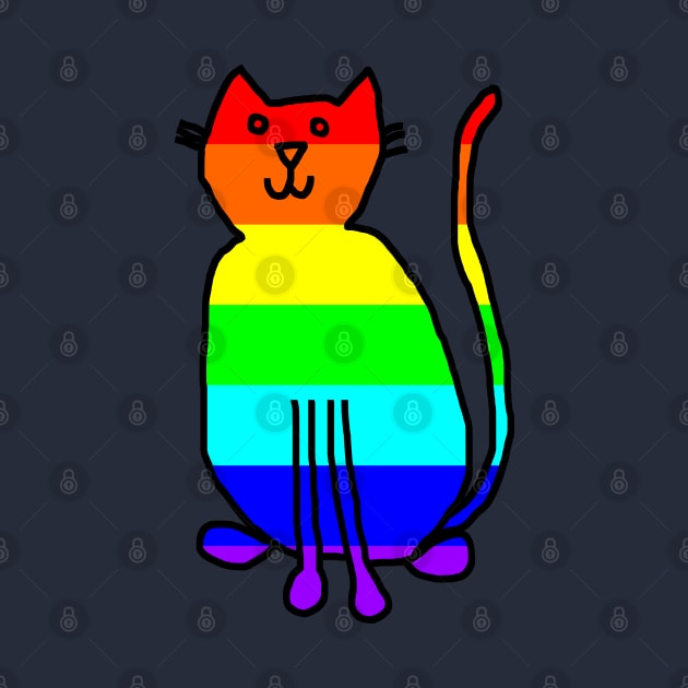 Cat Rainbow by ellenhenryart