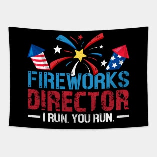 4th of July Fireworks Director Tapestry