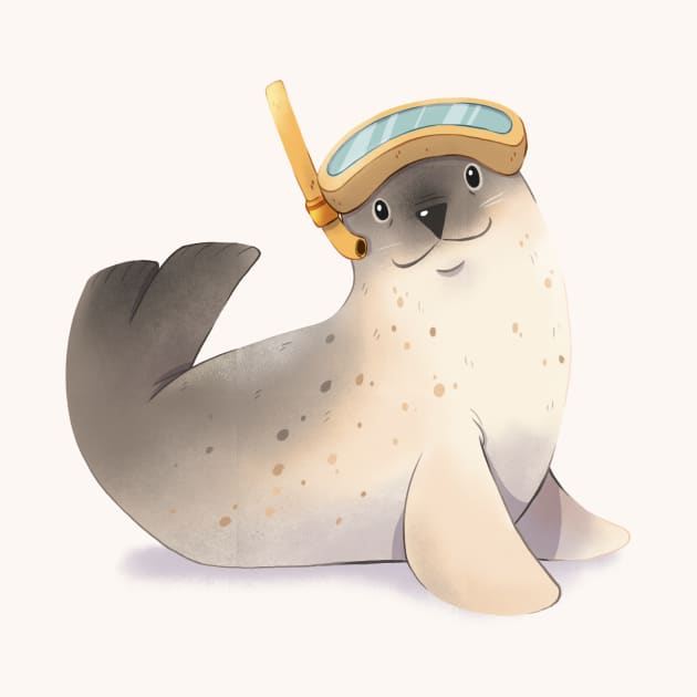 Snorkelling Seal by Melissa Jan